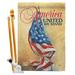 The Holiday Aisle® Elizabethtown Impressions 2-Sided Polyester 40 x 28 in. Flag set in Brown | 40 H x 28 W x 1 D in | Wayfair