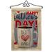 The Holiday Aisle® Murad Happy Best Dad Day Burlap Summer Father's 2-Sided Burlap 19 x 13 in. Garden Flag in Brown/Gray | Wayfair