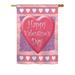 The Holiday Aisle® Cordia 2 Piece Valentine Heart Spring Valentines Impressions Decorative Vertical 2-Sided Flag Set in Pink | Wayfair