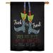 The Holiday Aisle® Boyne Smell My Feet 2-Sided Polyester 40 x 28 in. Garden Flag in Black | 40 H x 28 W in | Wayfair