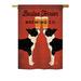 Winston Porter Leida Boston Terrier Brewing Nature Everyday Pets Impression 2-Sided 40 x 28 in. House Flag in Black/Red | 40 H x 28 W in | Wayfair