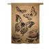 August Grove® Farrod Butterflies Burlap 2-Sided Polyester House Flag in Black/Brown | 18.5 H x 13 W in | Wayfair 923C414F596F4552A280A94E68984EAA