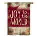 The Holiday Aisle® Gerrit Joy to the World Winter 2-Sided Polyester 40 x 28 in. House Flag in Brown/Red | 40 H x 28 W in | Wayfair