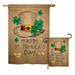 The Holiday Aisle® Eugenia 2 Piece St. Patrick's Hat Spring 2-Sided Polyester 40 x 28 in. Flag Set in Brown | 40 H x 28 W in | Wayfair