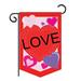 The Holiday Aisle® Madteos Love Hearts Decorative 2-Sided Polyester 19 x 13 in. Garden Flag in Pink/Red | 18.5 H x 13 W in | Wayfair