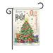 The Holiday Aisle® Gamsaragan A Holly Jolly Christmas Winter Seasonal Impressions 2-Sided 19 x 13 in. Garden Flag in Brown | Wayfair