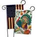 August Grove® 2 Piece Suzani Turkey Friends Impressions Decorative 2-Sided 19" x 13" Garden Flag Set in Brown/Gray/Green | 18.5 H x 13 W in | Wayfair