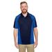 Harriton M385 Men's Advantage Snag Protection Plus IL Colorblock Polo Shirt in Dark Navy Blue/T Ry/D Ch size 5XL | Polyester