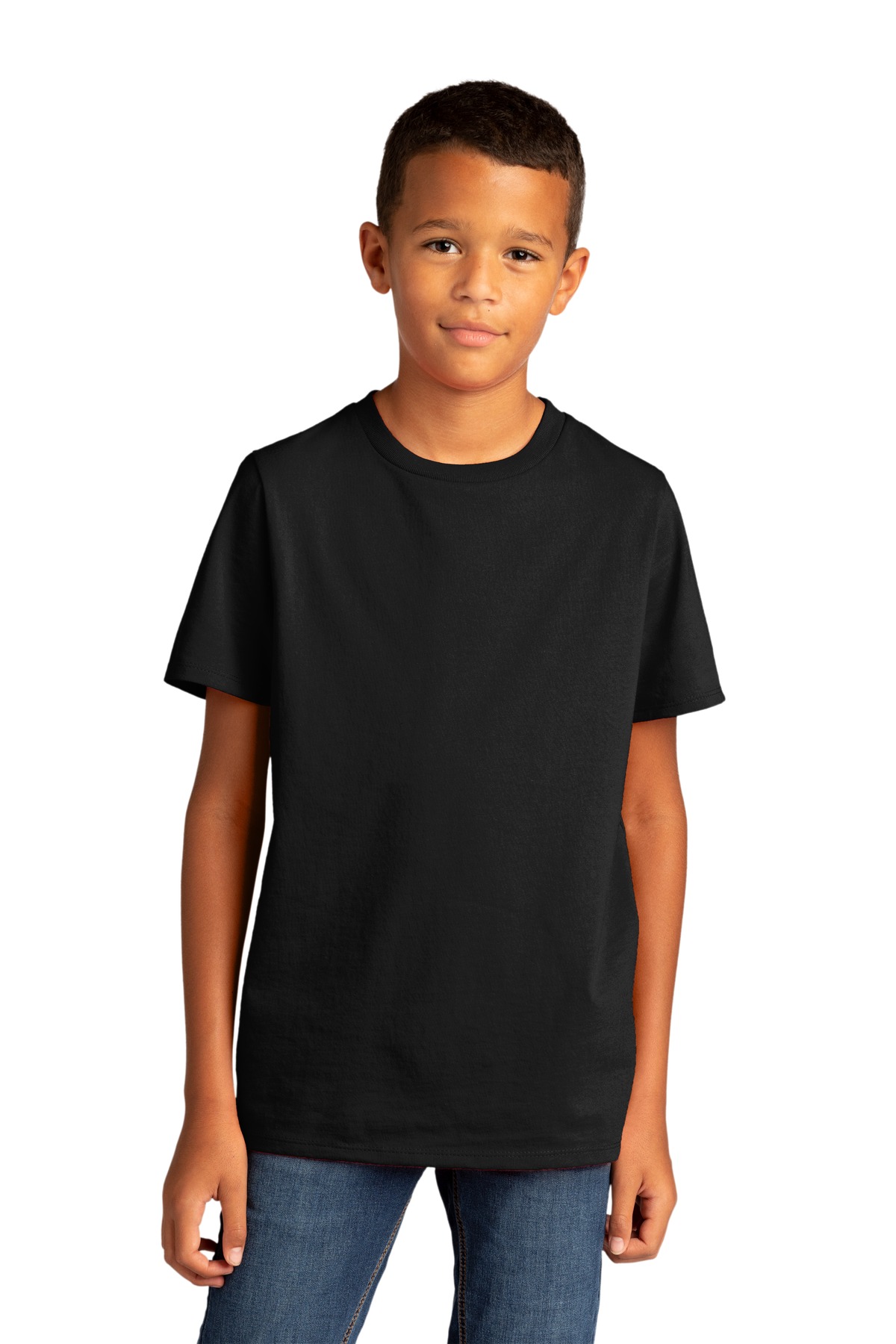 District DT8000Y Youth Re-Tee in Black size XL | Cotton/Polyester Blend