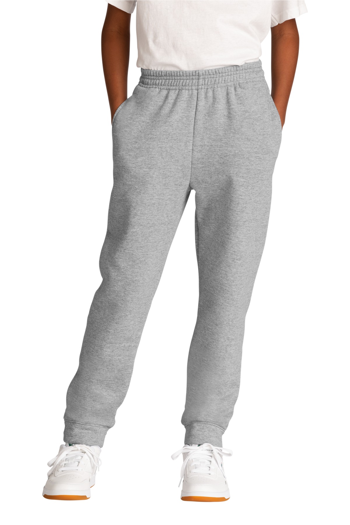 Port & Company PC78YJ Youth Core Fleece Jogger Pant in Heather size Large | Cotton Polyester