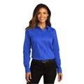 Port Authority LW808 Women's Long Sleeve SuperPro React Twill Shirt in True Royal Blue size 3XL