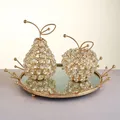 Ornement de pomme de formage de cristal de biscuits Bling 3D décor de mariage à la maison cadeaux