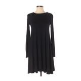 Old Navy Casual Dress - A-Line High Neck Long Sleeve: Black Solid Dresses - Women's Size X-Small