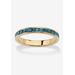 Women's Yellow Gold Plated Simulated Birthstone Eternity Ring by PalmBeach Jewelry in March (Size 9)