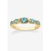 Women's Yellow Gold-Plated Simulated Birthstone Ring by PalmBeach Jewelry in December (Size 9)