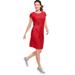 Plus Size Women's Knit Drawstring Dress by ellos in Hot Red (Size 34/36)
