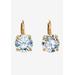 Women's Cubic Zirconia Drop Earrings in Yellow Goldplate (13x8mm) by PalmBeach Jewelry in Gold