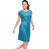 Plus Size Women's Knit Drawstring Dress by ellos in Tropical Aqua (Size 18/20)