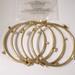 J. Crew Jewelry | J.Crew Brass Crystal Bangle Set Of 5 Nip | Color: Gold/White | Size: Os