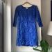 Anthropologie Dresses | Anthro Royal Blue Lace Shift Dress - Hd In Paris | Color: Blue | Size: Xs