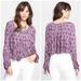 Free People Tops | Free People Dazed Boho Slightly Cropped Top Xs | Color: Purple | Size: Xs