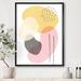 East Urban Home Minimal Elementary Organic & Geometric Compostions XXXXXXXVI - Floater Frame Print on Canvas Metal in Pink/Yellow | Wayfair