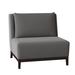 Slipper Chair - Duralee Barton 35" Wide Polyester Down Cushion Slipper Chair Cotton in Gray/Brown | 34 H x 35 W x 34 D in | Wayfair