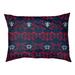 East Urban Home New England Football Baroque Indoor Pillow Metal in Red/Blue/White | 6 H x 50 W x 40 D in | Wayfair