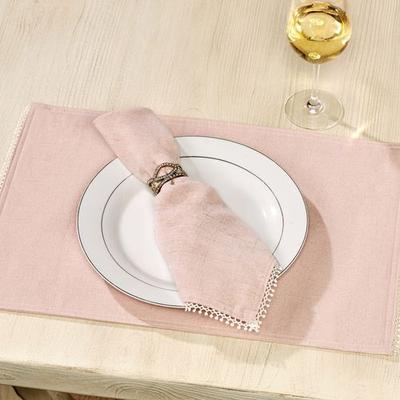 French Perle Solid Color Placemats Set of Four, Se...
