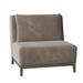 Slipper Chair - Duralee Barton 35" Wide Polyester Down Cushion Slipper Chair Polyester in Brown | 34 H x 35 W x 34 D in | Wayfair