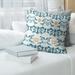 East Urban Home Jacksonville Football Baroque Square Pillow Cover Linen in Green/Blue/White | 14 H x 14 W x 0.2 D in | Wayfair