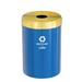 Glaro, Inc. Trash Can Stainless Steel in Blue/Yellow | 30 H x 20 W x 20 D in | Wayfair B2042BL-BE-B2