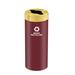 Glaro, Inc. Trash Can Stainless Steel in Red/Yellow | 30 H x 12 W x 12 D in | Wayfair M1242BY-BE-M3
