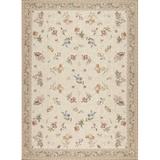 White 48 x 0.25 in Area Rug - Samad Rugs Highland Needleworks Floral Handwoven Wool Ivory/Beige Area Rug Wool | 48 W x 0.25 D in | Wayfair