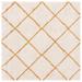 White/Yellow 84 x 0.81 in Indoor Area Rug - Ebern Designs Araujo-Espichan Geometric Ivory/Gold Area Rug Polypropylene | 84 W x 0.81 D in | Wayfair