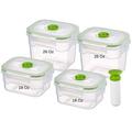 Lasting Freshness Vacuum Seal 4 Container Food Storage Set in Green | 4 H x 6 W x 8 D in | Wayfair 10130