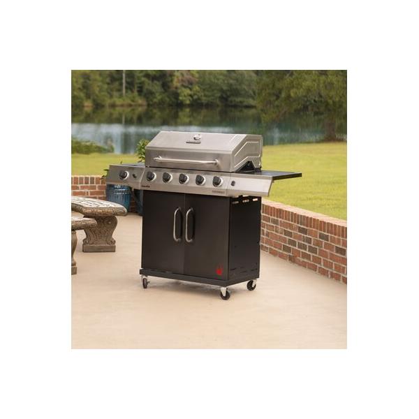 charbroil-performance-series-5-burner-propane-gas-grill-cabinet-cast-iron-steel-in-black-gray-|-45.4-h-x-53.7-w-x-20.1-d-in-|-wayfair-463458021/
