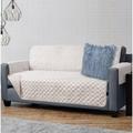 Gracie Oaks Aylina Protective T-Cushion Sofa Slipcover, Polyester in Gray/Blue | 75 H x 110 W x 0.1 D in | Wayfair 5C6473B2796841499E1BEE331DF99C22