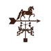 Charlton Home® Isak Saddlebred Horse Weathervane Metal/Steel in Brown/Gray | 28 H x 21 W x 9 D in | Wayfair 4ADB439410E944CB8D7A90559FAB6FE2