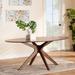 Baxton Studio Monte Mid-Century Modern Walnut Brown Finished Wood 71-Inch Oval Dining Table - Wholesale Interiors Monte-Walnut-Oval-DT