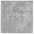 Teppich Grau 200 x 200 cm Kurzflor Viskose Teppich Handgetuftet in quadratischer Form Klassisch