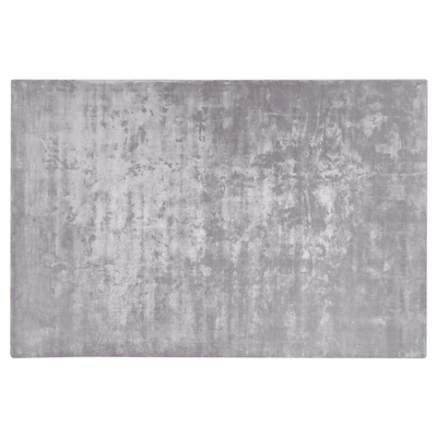Teppich Hellgrau Viskose Baumwolle 200 x 300 cm Glatt Handgetuftet Rechteckig