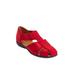 Wide Width Women's The Cheryl Flat by Comfortview in Red (Size 8 W)