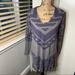 Free People Dresses | Free People Thin V-Neck Sweater Dress | Color: Gray/Purple | Size: L