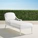 Avery Chaise Lounge with Cushions in White Finish - Black - Frontgate