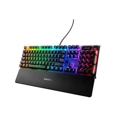 SteelSeries Apex 7 Mechanical Gaming Keyboard – OLED Smart Display – USB Passthrough and Media Controls – Linear and Quiet – RGB Backlit