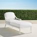 Avery Chaise Lounge with Cushions in White Finish - Resort Stripe Sand - Frontgate