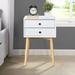 Corrigan Studio® Naoise 2 - Drawer Nightstand Wood in White | 24 H x 15.75 W x 15.75 D in | Wayfair B2F2904CC7554871ADB70C267BA7852A