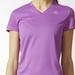 Adidas Tops | Adidas Women's Short Sleeve Tee Purple V-Neck (S) | Color: Pink/Purple | Size: S