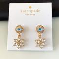 Kate Spade Jewelry | Kate Spade Earrings Crystal Flower Earrings | Color: White | Size: Os